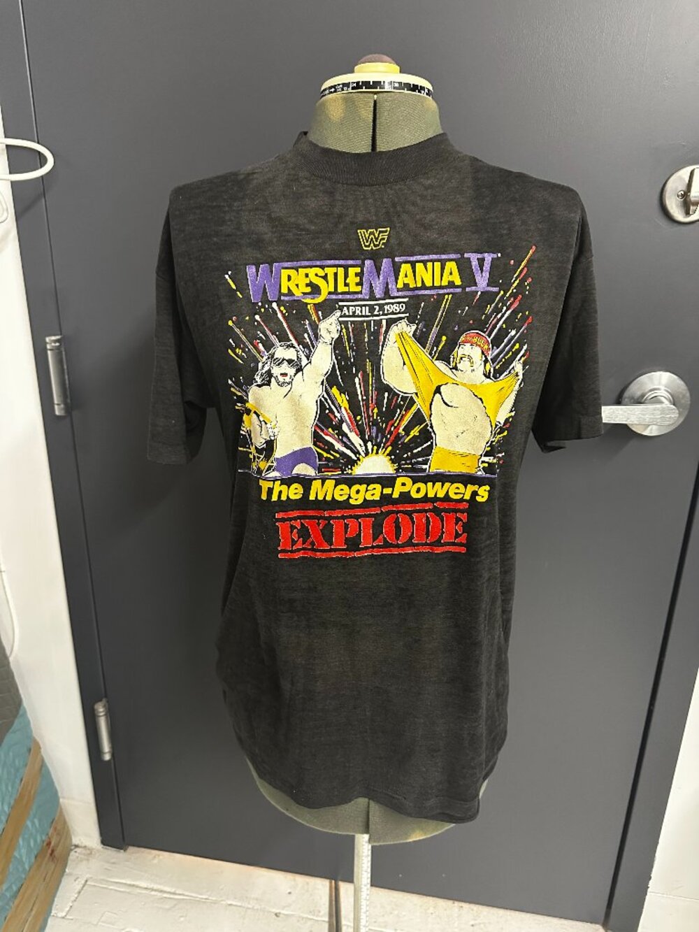 Vintage 1989 Wrestlemania 5 Hulk Hogan Macho Man Trump Casino Shirt XL RARE